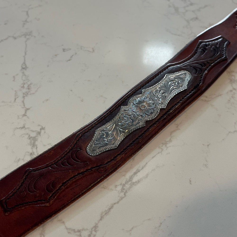 Custom vintage belt Montana Silversmith’s hardware size 34(approximately) - Picture 7 of 9